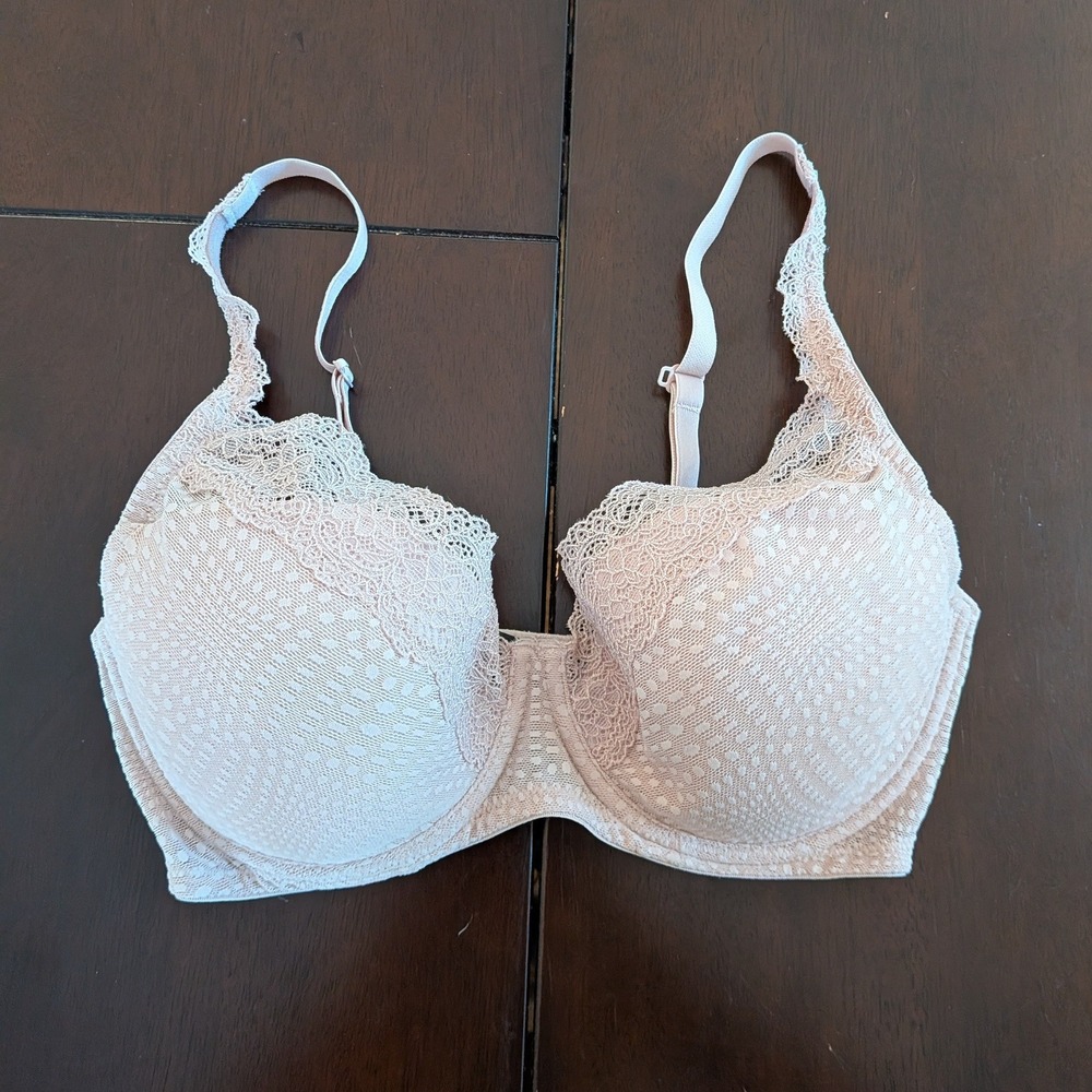 Natori Beyond Convertible Contour Underwire Bra 32DD Blush Pink Lace - Picture 3 of 8
